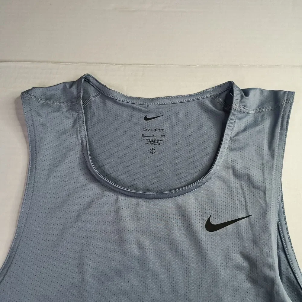 Nike Dri-Fit Ready Fitness‎ Mesh Ashen Slate/Black Tank Top Men's S DV9813-493